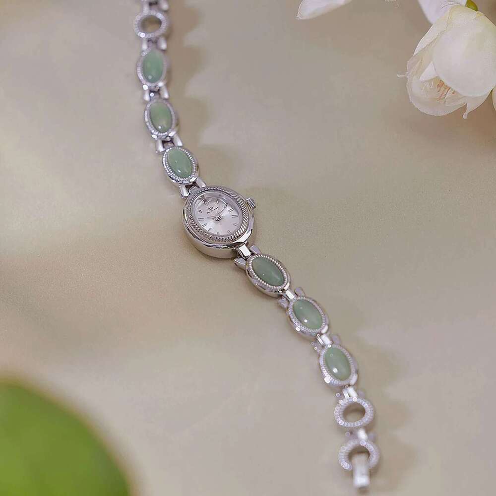 High-End Ladies Watches Elegant Green Jewelry Jade Quartz Bracelet Wristwatch Gifts For Women 2025 Fashion Dress Watch
