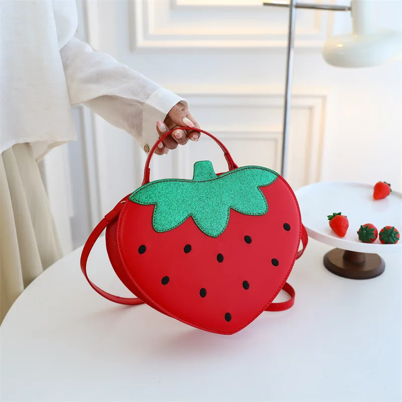 Womens Creative Cute Strawberry Bag Shoulder Cross Tote Bag 250425