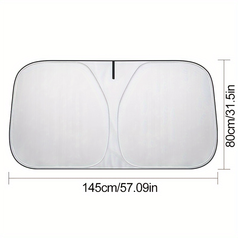 Foldable Titanium Silver Car Windshield Sun Visor, UV Heat Blocker, Car Front Window Sun Visor, Parking Sun Visor Accessories Car Windshield Sunshade