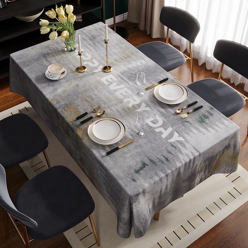 T0445 high-grade light luxury tablecloth waterproof, oil-proof, scalding-proof, wash-free simple tablecloth new coffee table mat