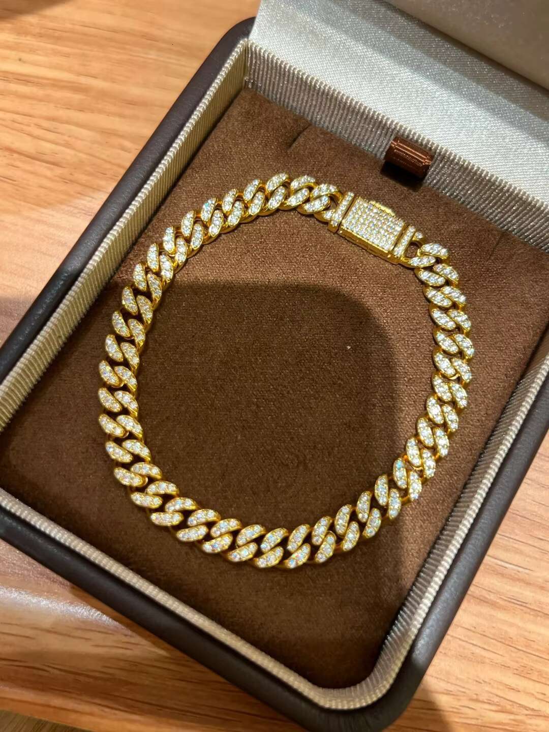 Fashion Hip Hop Jewelry 15mm 20mm Silver Necklace With Moissanite Cuban Link Chain Necklace for Gift