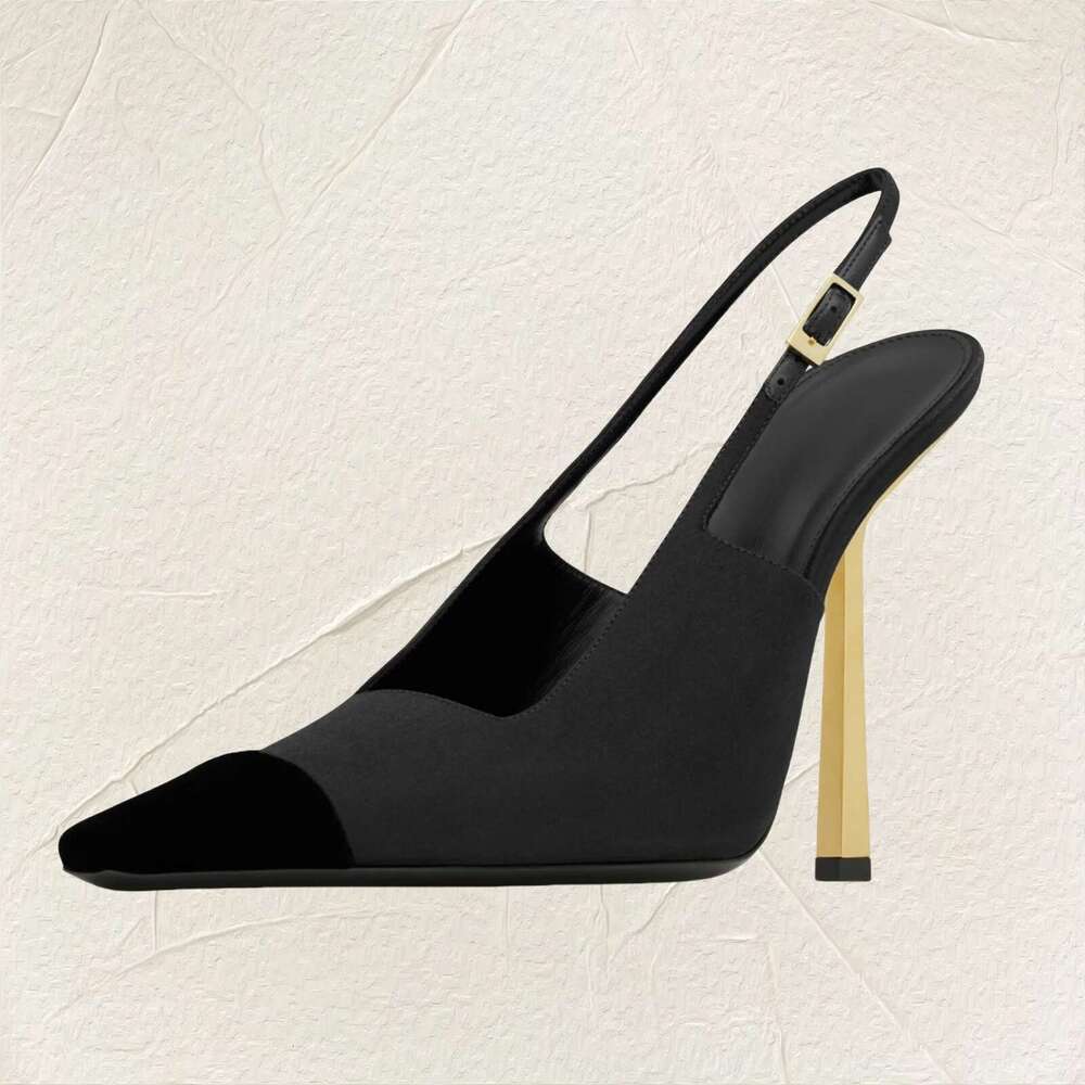 Summer Heel Fashion Square Toe High Heels Colorblock Buckle Shoes Modern Women Sandals Everyday Versat