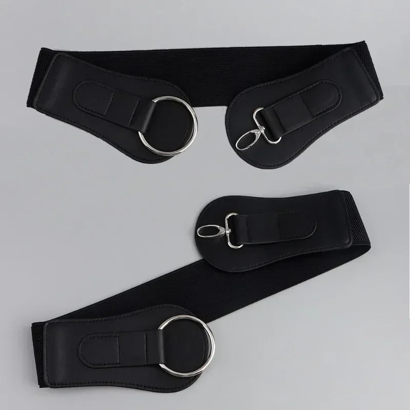 ladies wide belt elastic vintage buckle leather wide fashion wild pin buckle womens belt waist seal belt 250430