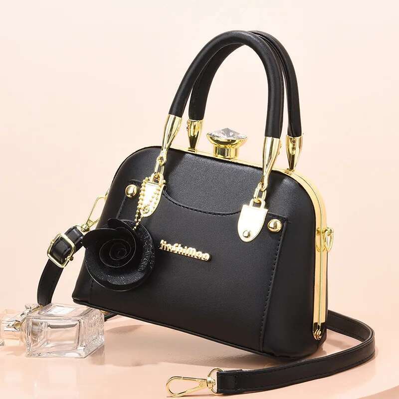 Spring and summer new patent leather sequins flower handbag shell banquet dress daily one-shoulder cross-body women's bag