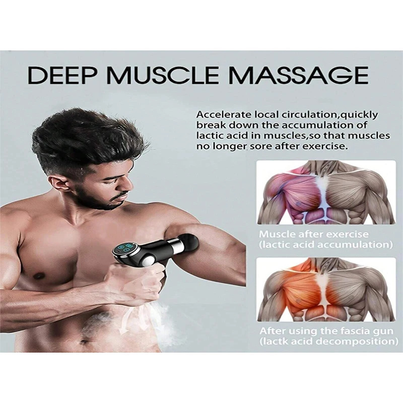 Mini Massage Gun Deep Tissue Massager USB Charging Multiple Massage Functions Handheld Massager Body Muscle Relaxation Fitness 250424
