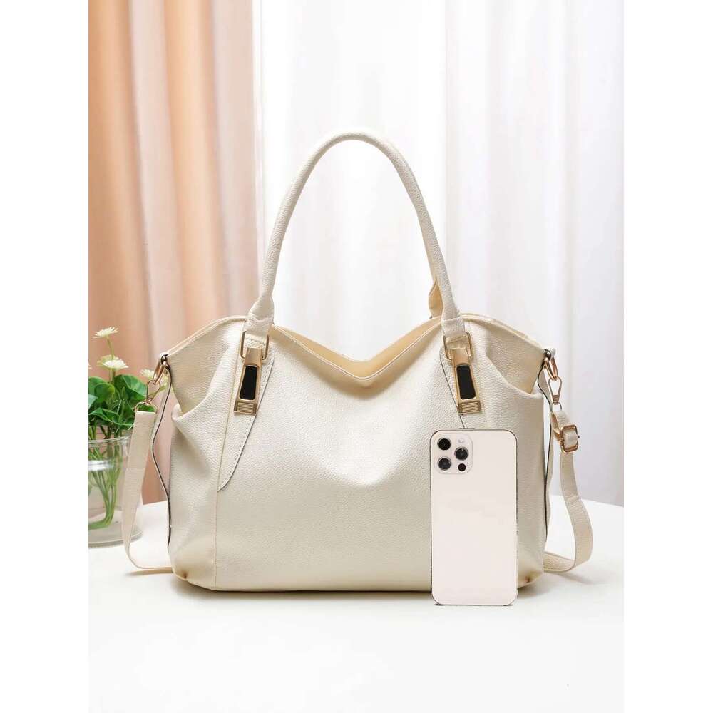Casual And Fashionable Women S Shoulder Solid Color Soft Large Capacity Handbag Crossbody Bag