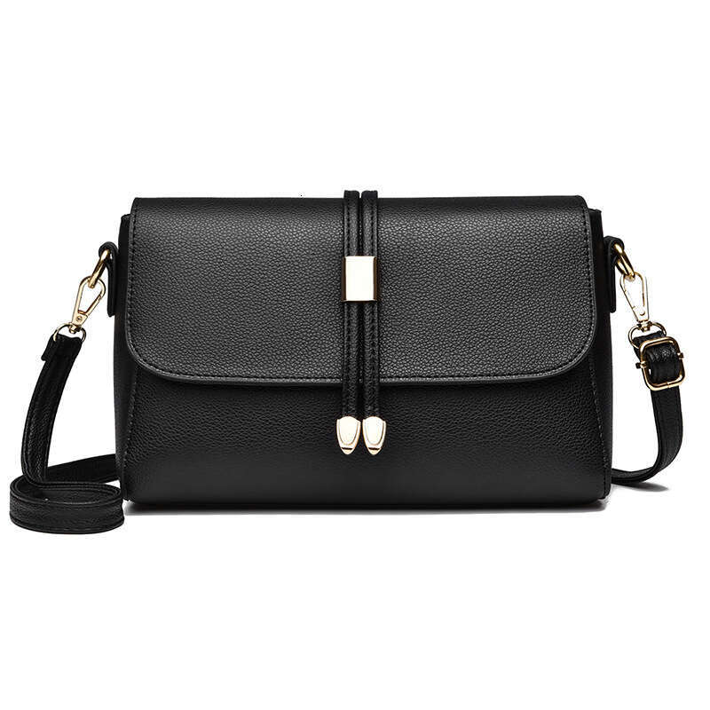 Middle aged small women's new trendy and versatile soft leather shoulder bags, elderly mothers' crossbody bags