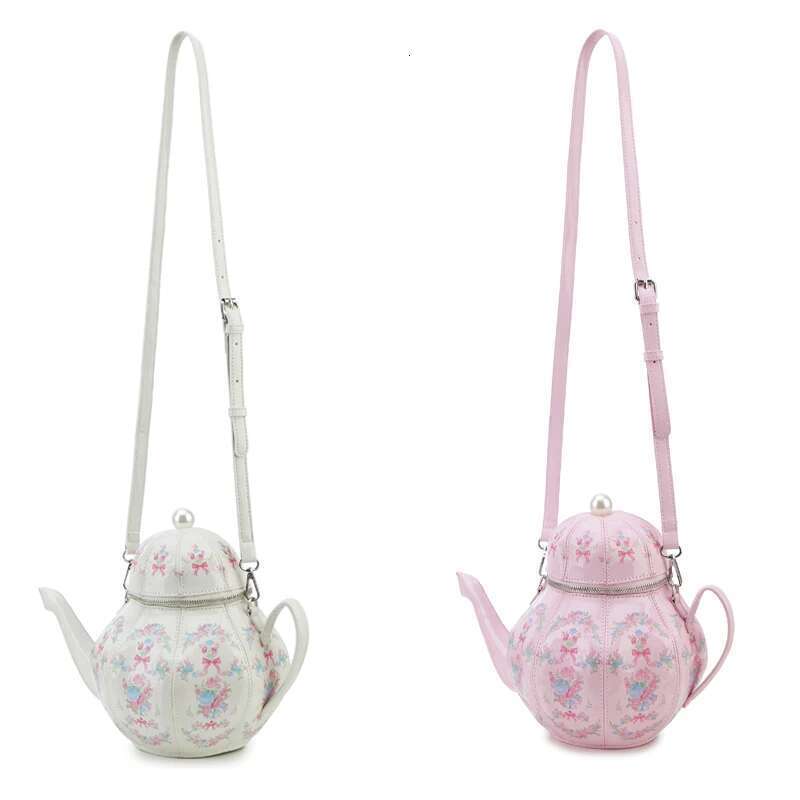 Novelty Pot Shaped Women Handbag Tea Sociecty Shoulder Bag Girls Lolita Cute Daily Crossbody Purse