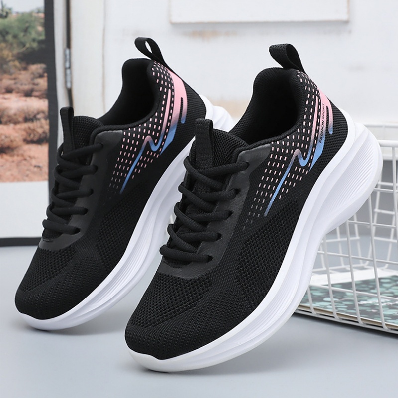2025 Free Shipping Women Running Shoes Designer Shoes Black and White Thick Bottom Anti Slip Sports Shoes Sizes 36-41