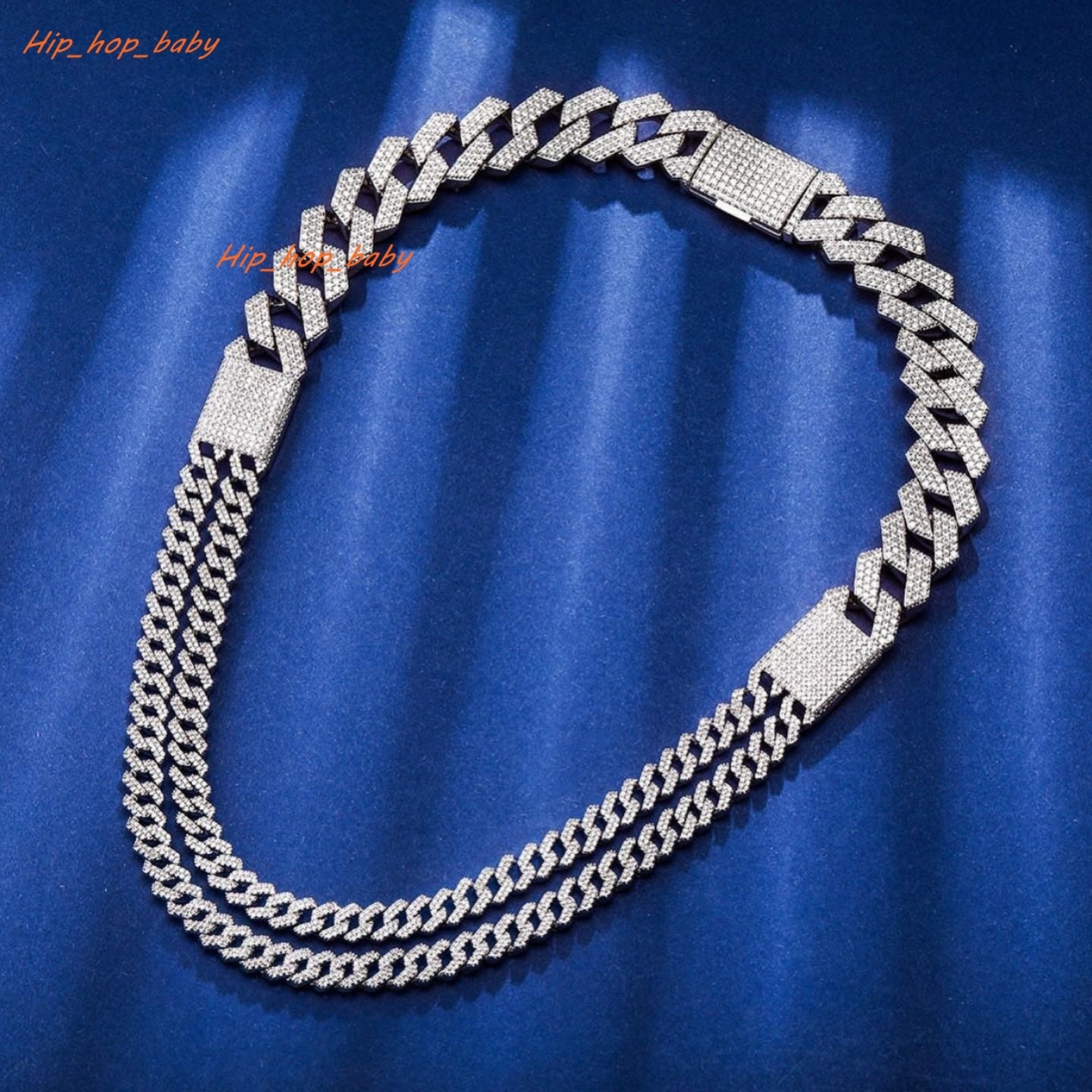 Hiphop Moissanite Cuban Link Chain Gold Plated 15mm 925 Sterling Silver Ice Out Miami Moissanite Cuban Chain