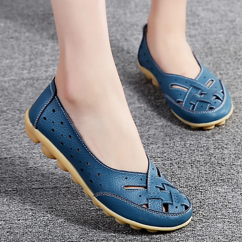 Women Flat Shoes Breathable Leather Shoes For Women Loafers Soft Leather Flats Shoes Female Casual Zapatos Para Mujeres 250421