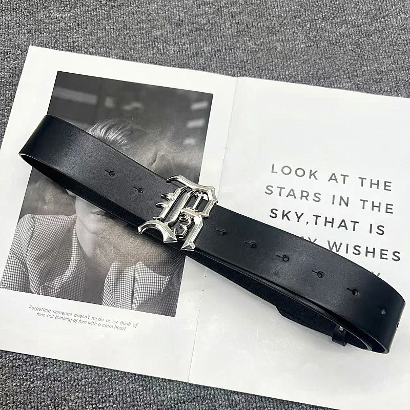 Belts For Men Women High Quality Y2K Female Waist Black Pu Leather Waistband Girls Jeans Punk Corset Belt GothK 250430