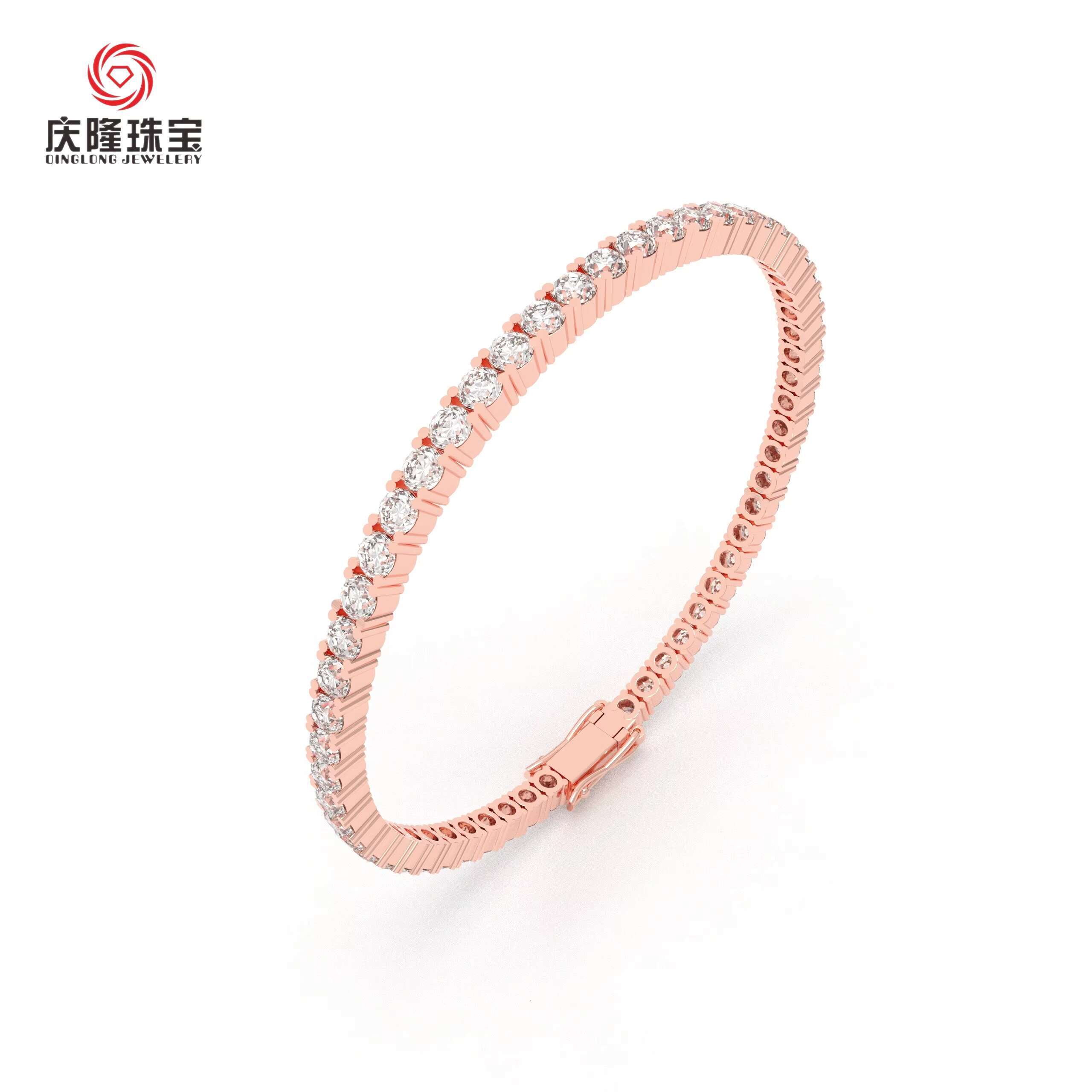 Wholesale Custom Diamond Chain Bracelet IGI Certified 18k Gold Diamond Bracelet Lab Diamond Jewelry Tennis Bracelet for Women