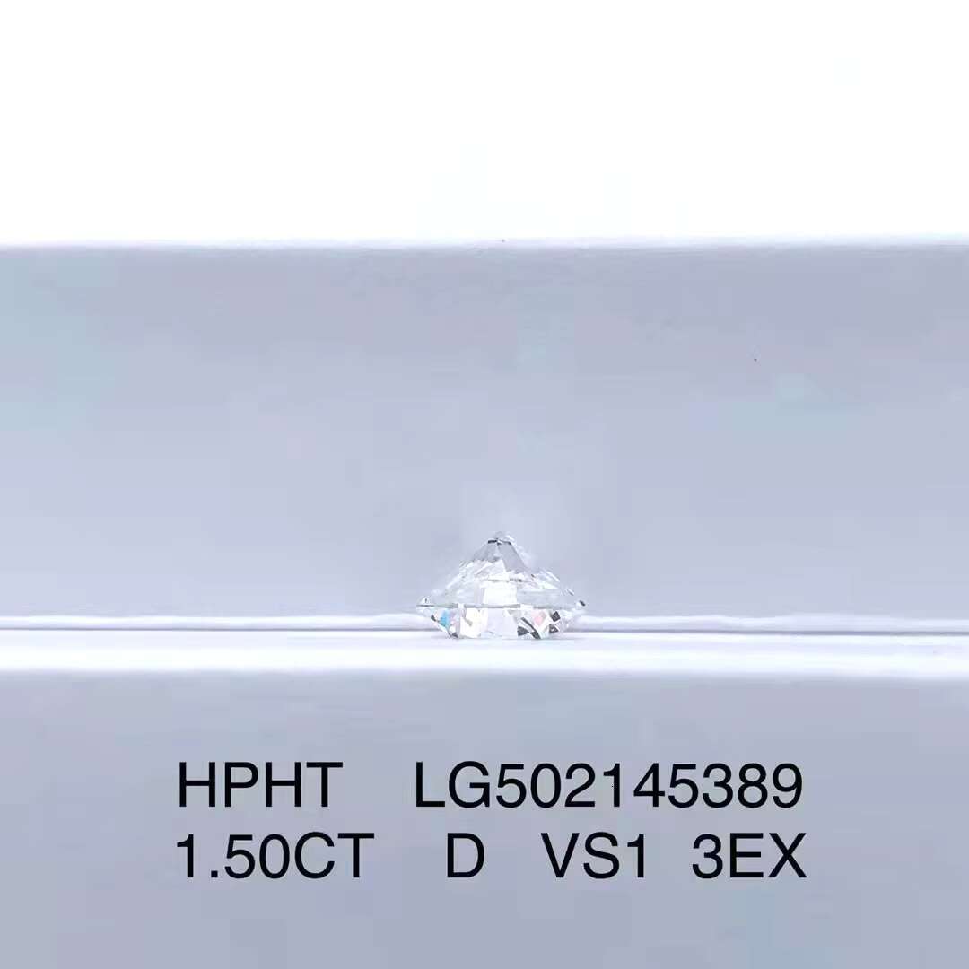 Loose HPHT CVD Diamond IGI Certificate Round Shape 1.50ct D VS1 3EX Lab Grown Diamond