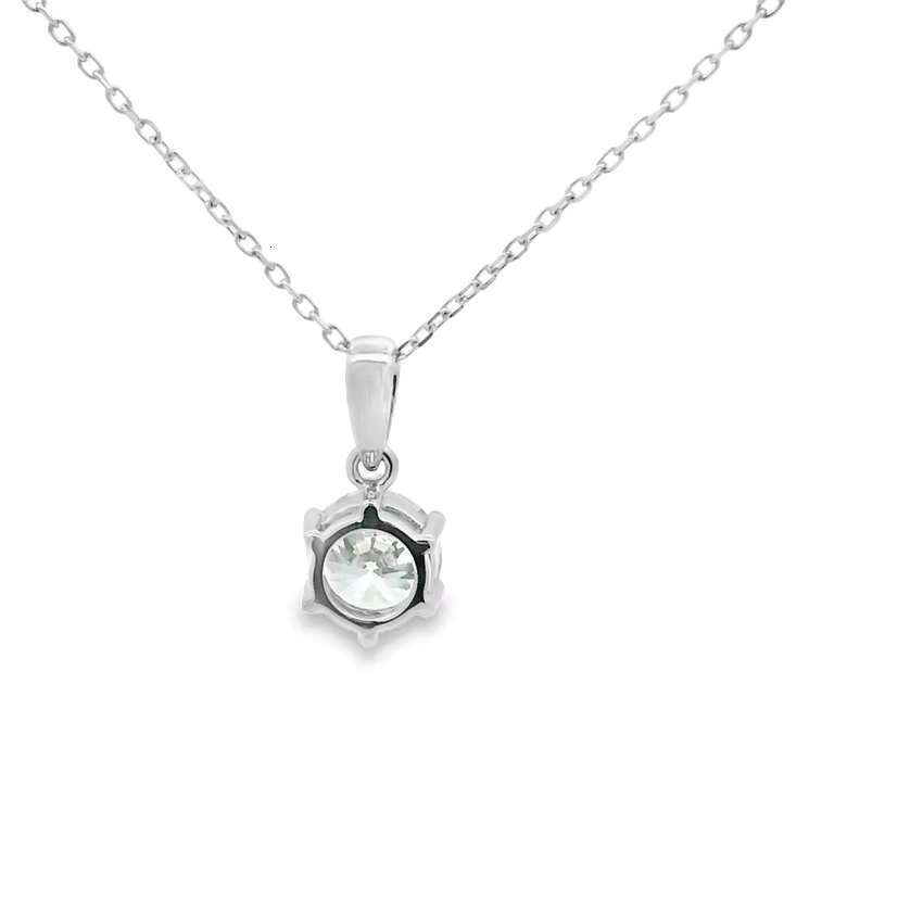 0.5Ct 1Ct 1.5Ct 2Ct Round Cut Lab Grown Diamond Necklace Pendant D-VS1 Diamond Solitaire Necklace Four Claws