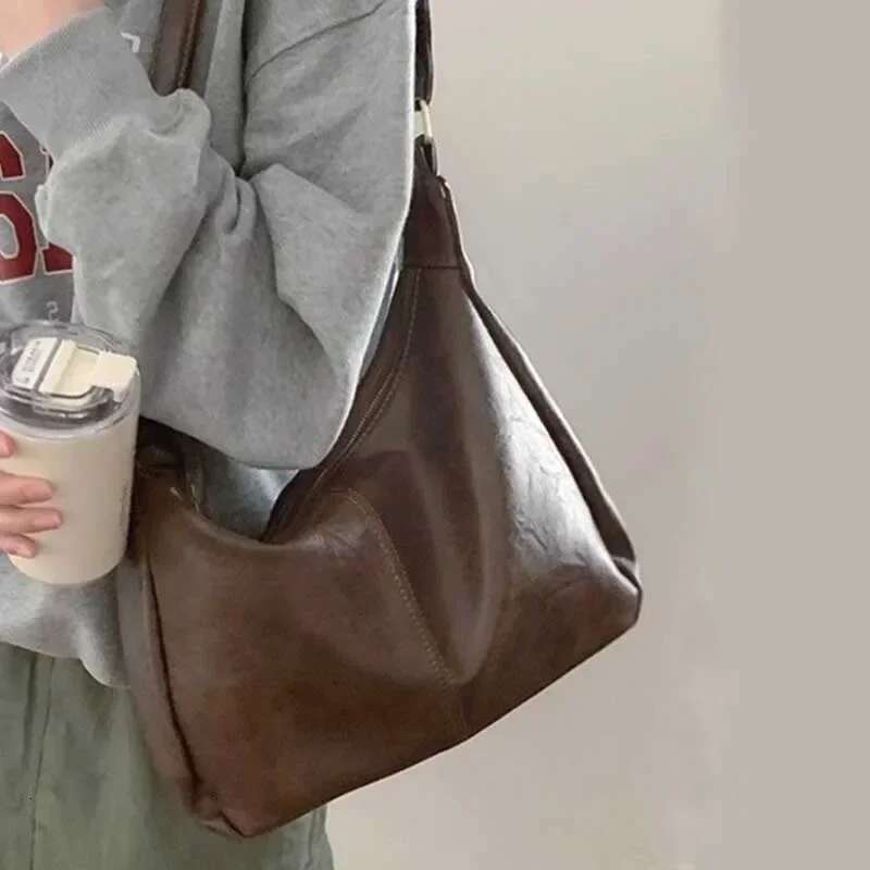 Maillard Retro 2024 New Trendy South Korean Tote All-Match Large Capacity Shoulder Bag Handbag for Women