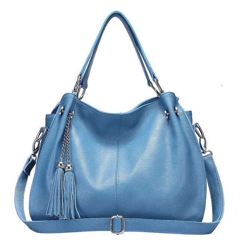 Fashion Women Bag Genuine Leather Handbag Lady Tassel Shoulder Messenger Bags Hobos