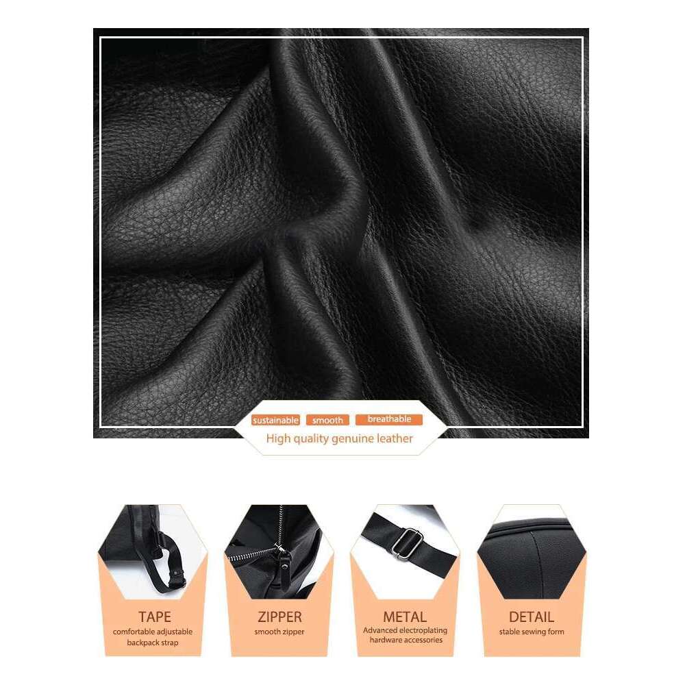 Zency Anti-Theft Women Backpack 100% Genuine Leather White Travel Bag Big Schoolbag For Girls Fashion Female Knapsack Laptop