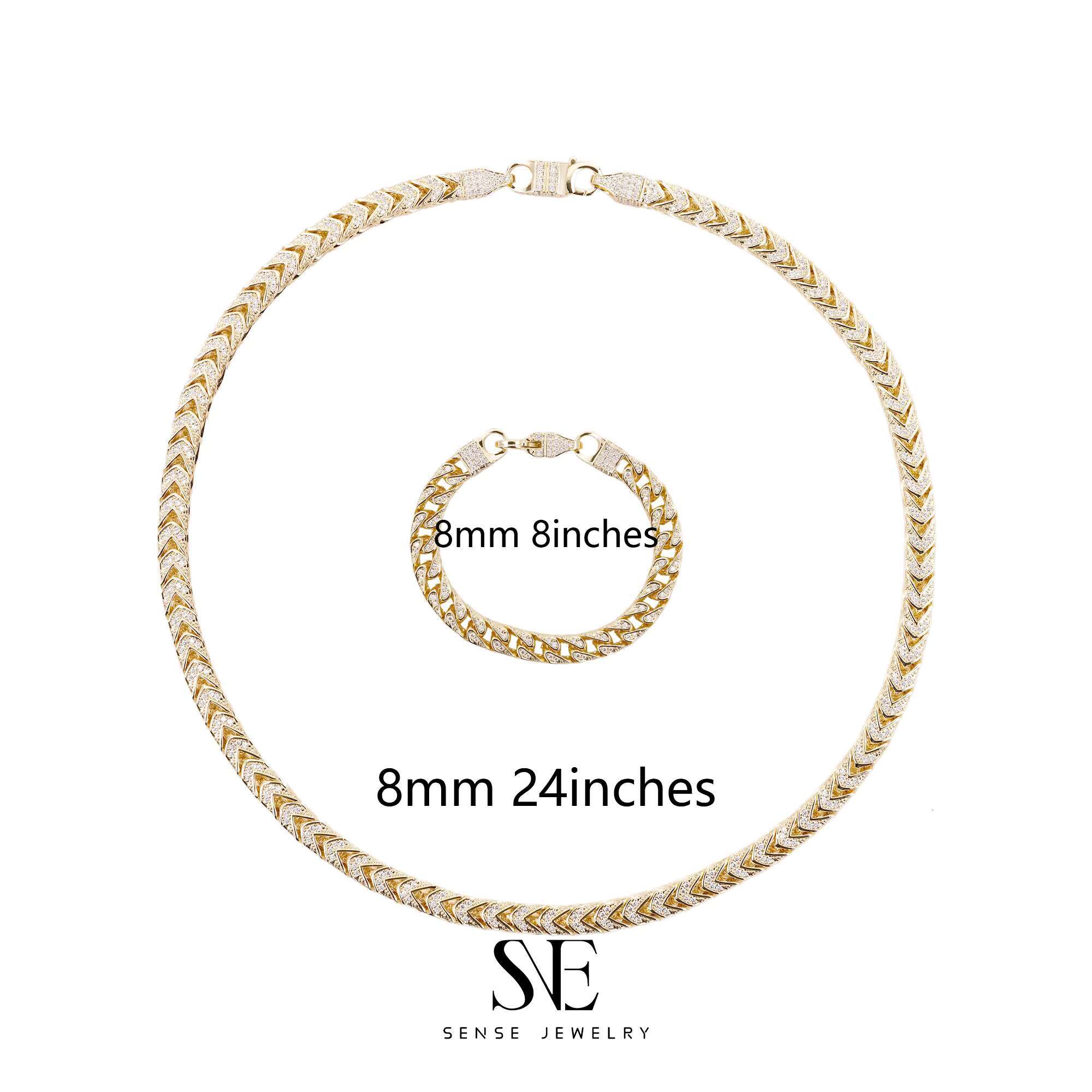 Mens Hip Hop Moissanite Jewelry Set Miami Cuban Link Bracelets and Bangles Unique Style for the Modern Gentleman
