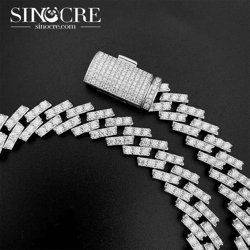Rapper Jewelry 13mm Moissanite Jewellery Cuban Bracelet 925 Silver Link Hiphop Style Bracelet for Men Women