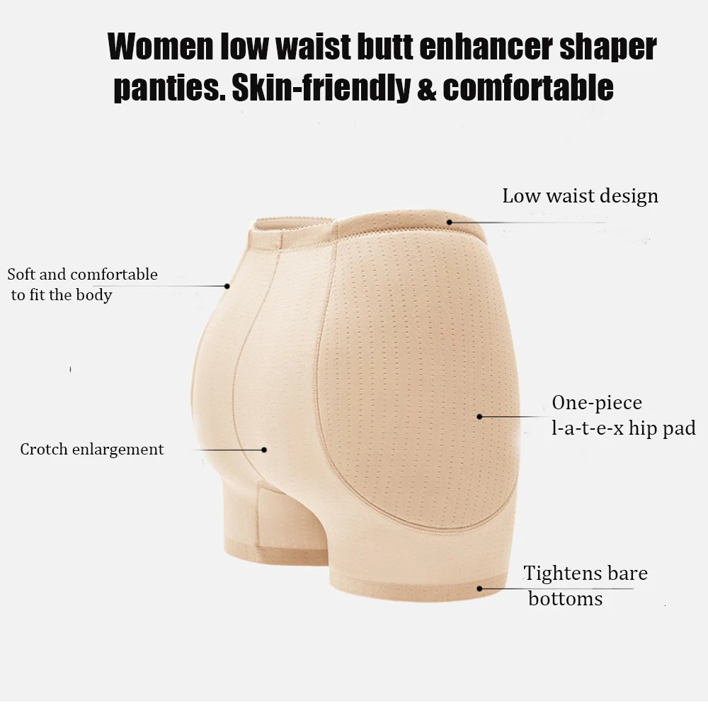 Body shape buttock enhancer underwear womens mid waist lift pad 250430