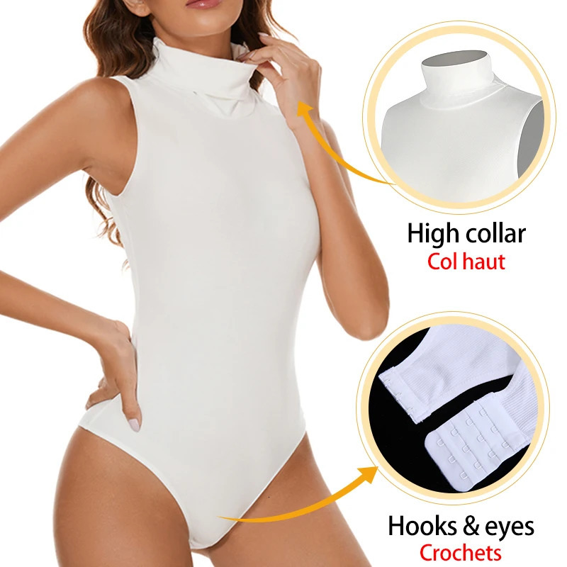 Female abdominal control top shaping body compressing hips lifting shape high neck sleeveless tight fitting clothes 250430