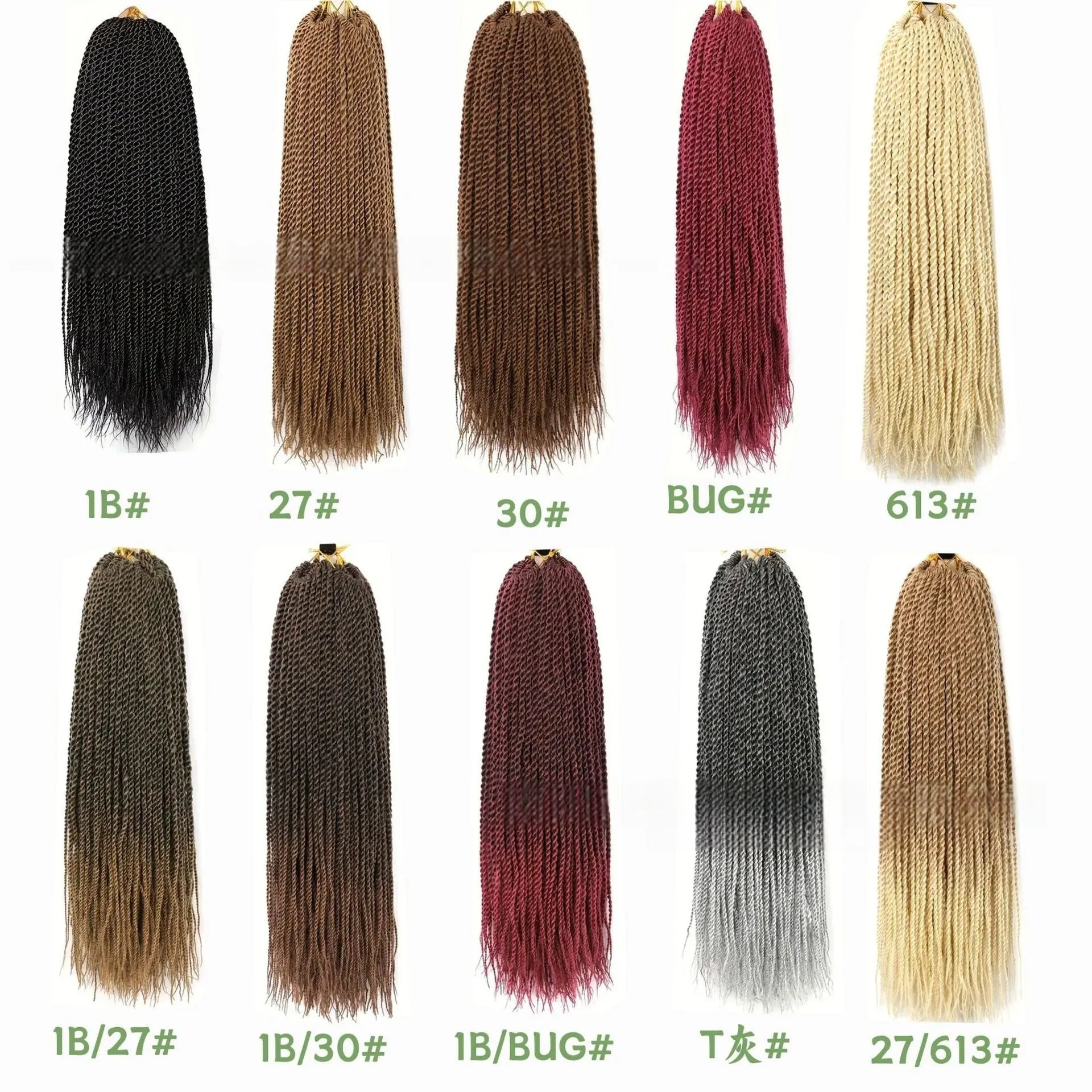 3 Bundles Braiding Hair Twist Knotless Braided Goddess for Boho Braids Hair Senegalese Twists Hand Braided Extension Braided for Black Women Crochet H