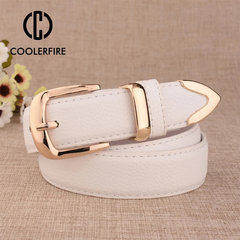 Fashion Women Genuine Leather Belts High Quality Gold Buckle Matching Dress Jeans Belts for Lady LB2146 250430