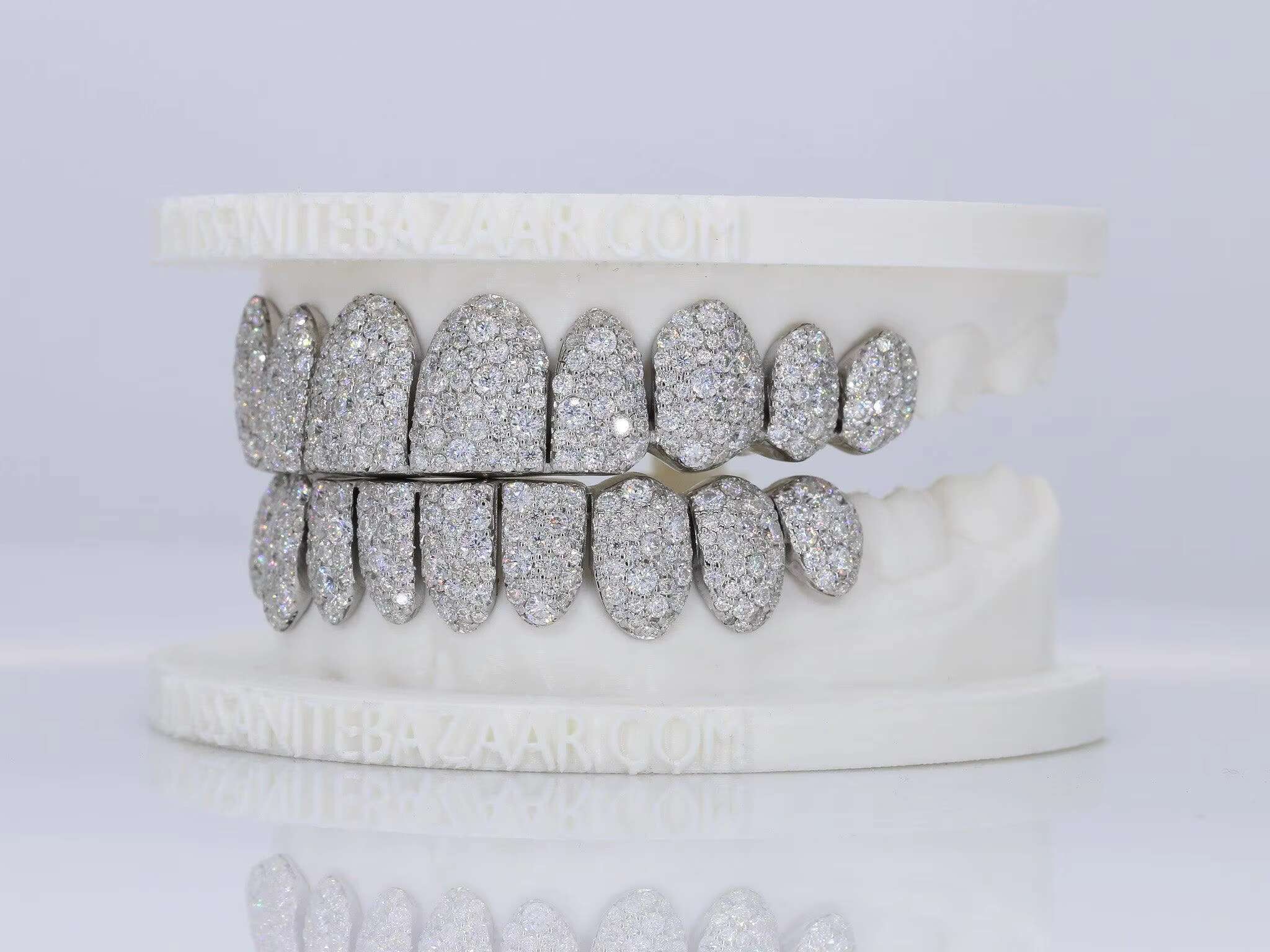 modern Moissanite Grillz Iced Out Custom Teeth Set for Men and Women Hip Hop Diamond Tooth Caps Top Bottom Gold Silver Options