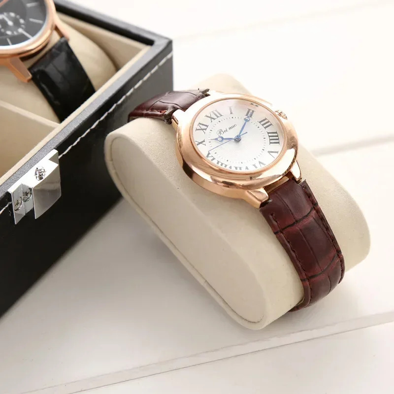 selling PU leather display storage box mens watch display box with glass top 250430