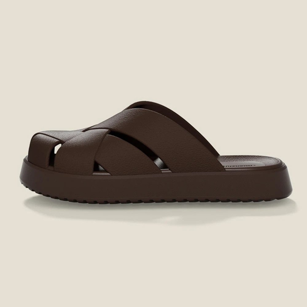 BASATU Men Summer Anti-slip EVA Closed-Toes Slippers Soft Outdoor Baotou Sandals Couple Unisex Home Indoor House Shoes Footwear 250428