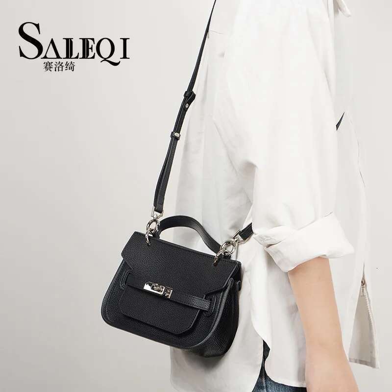 Genuine Leather Women Fashon Mini Small Square Bag Black Designer Handbag Cowhide Underarm Shoulder Crossbody White Bags