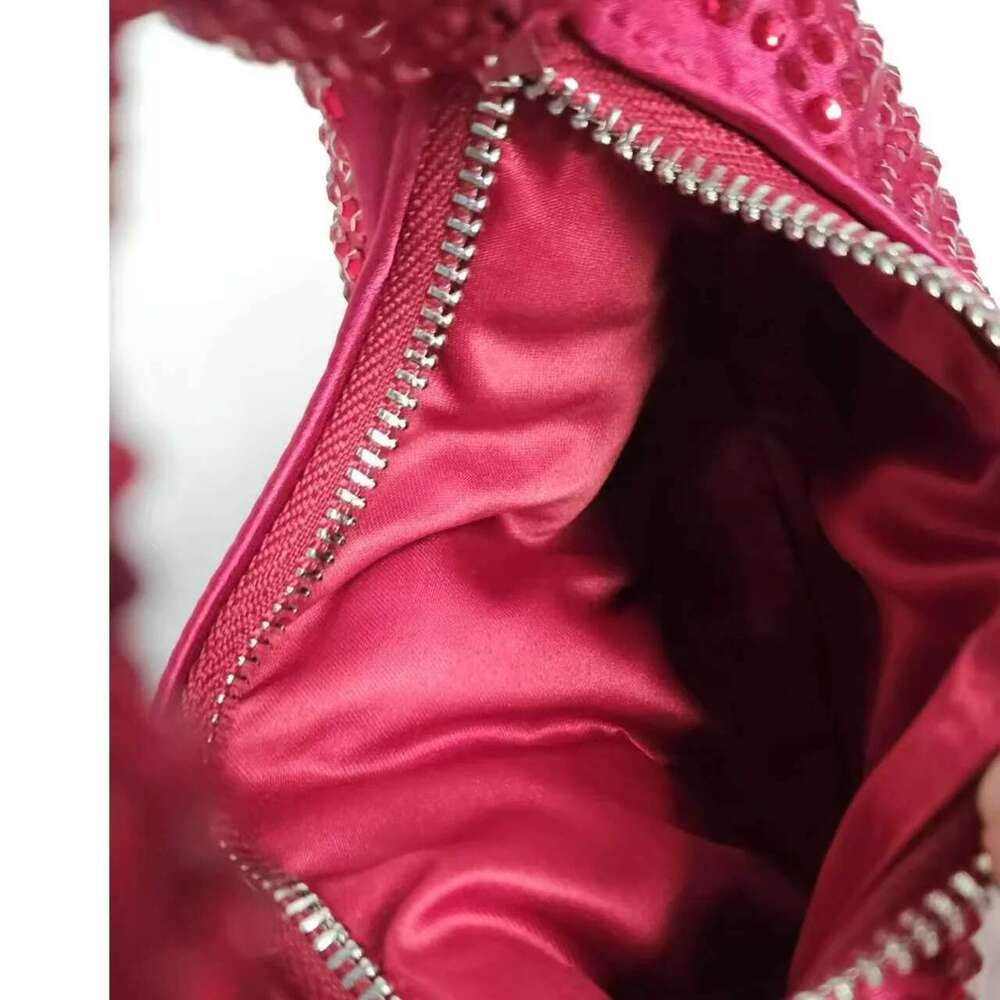 2024 Red Evening Mini Purse Handbag Knot Rhinestone Wedding Bridal Bags For Women