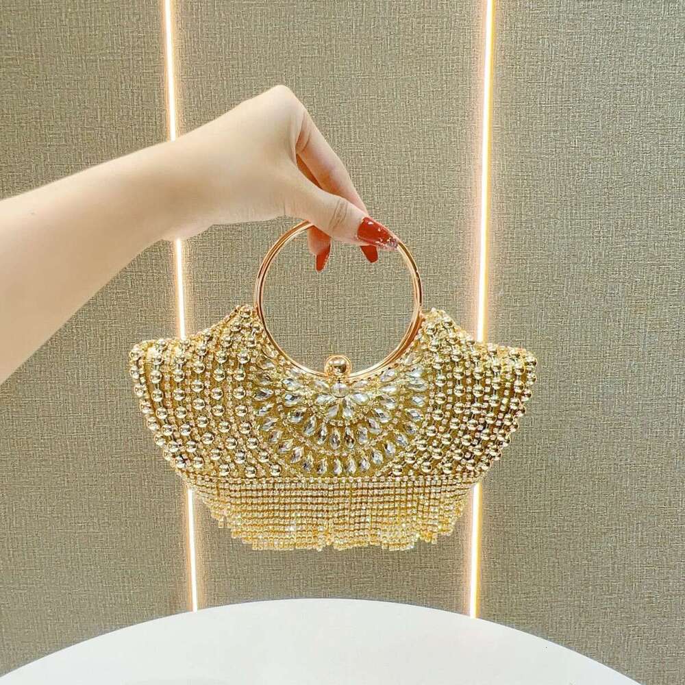 Dinner Bag New Socialite Women S Banquet Crossbody Carrying Handle Bag Full Fashionable Diamond Inlaid Handbag KQ