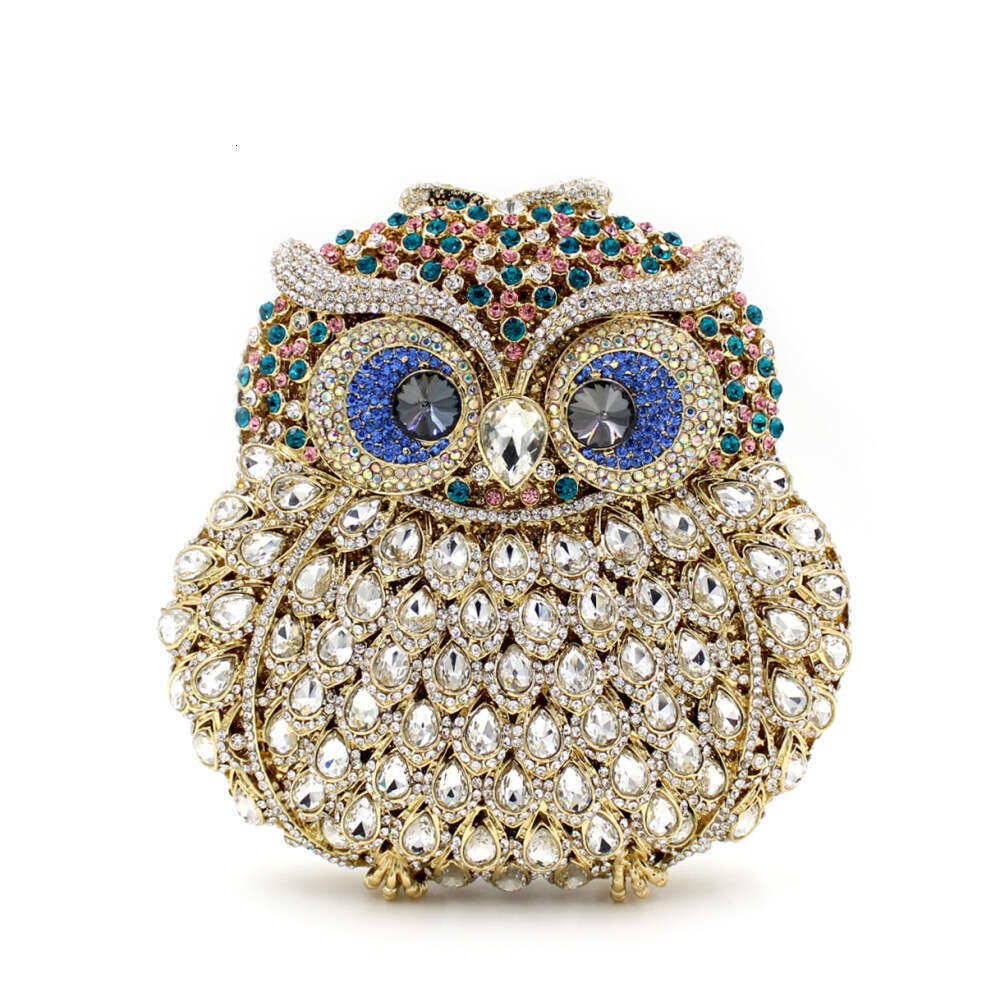 Dinner Bag BL Owl Water With Stranded Sky Metal Crystal Banquet And Diamond Set For Women S Handheld Bag KQ