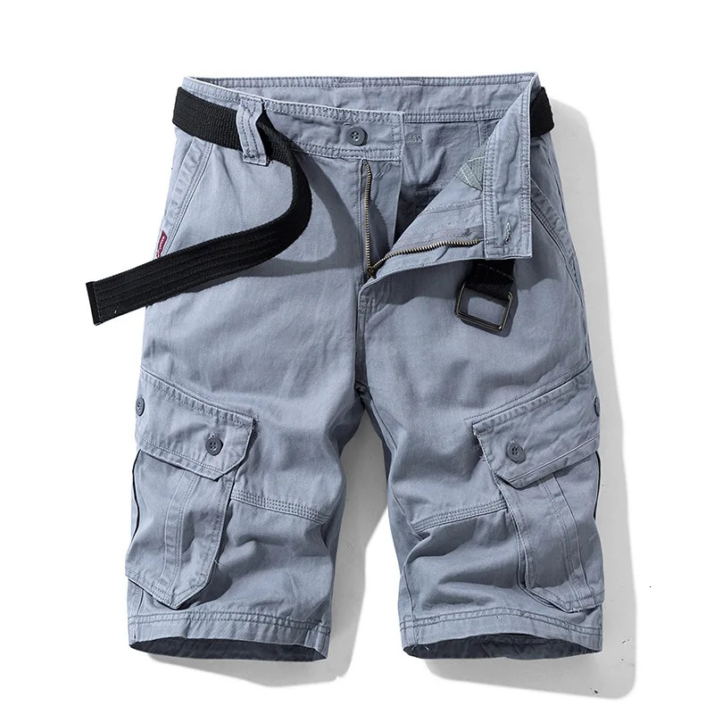 Product knee shorts mens sports and leisure cotton product relaxed fit multi pocket clothing 250425