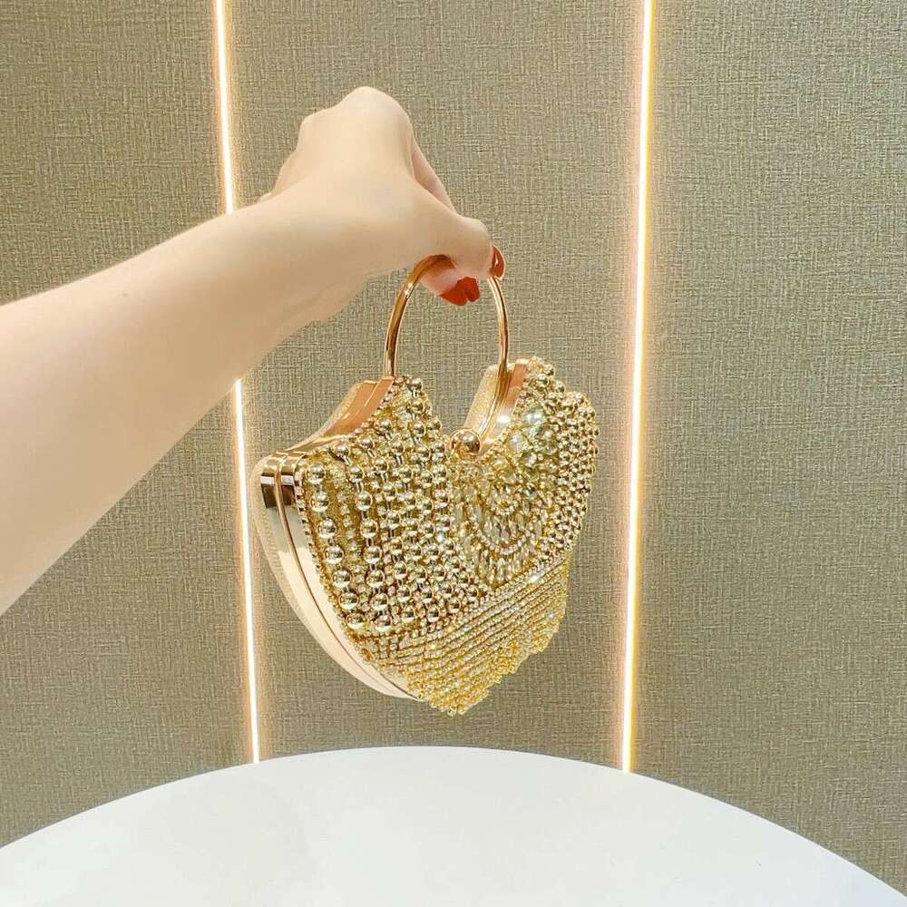 Dinner Bag New Socialite Women S Banquet Crossbody Carrying Handle Bag Full Fashionable Diamond Inlaid Handbag KQ