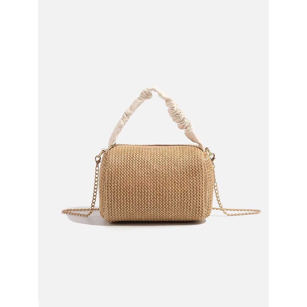 Beach Vacation Chain Bag, Contrasting Woven Handbag, Fashionable And Lightweight Shoulder Bag