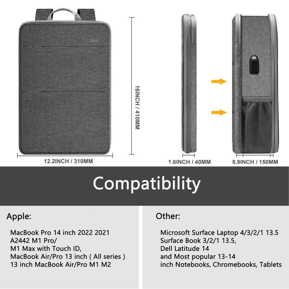 Slim Expandable 15 15.6 16 Laptop Backpack , Spill-Resistant Notebooks Bag For Most 14-16 Inch Books Or Other Computers