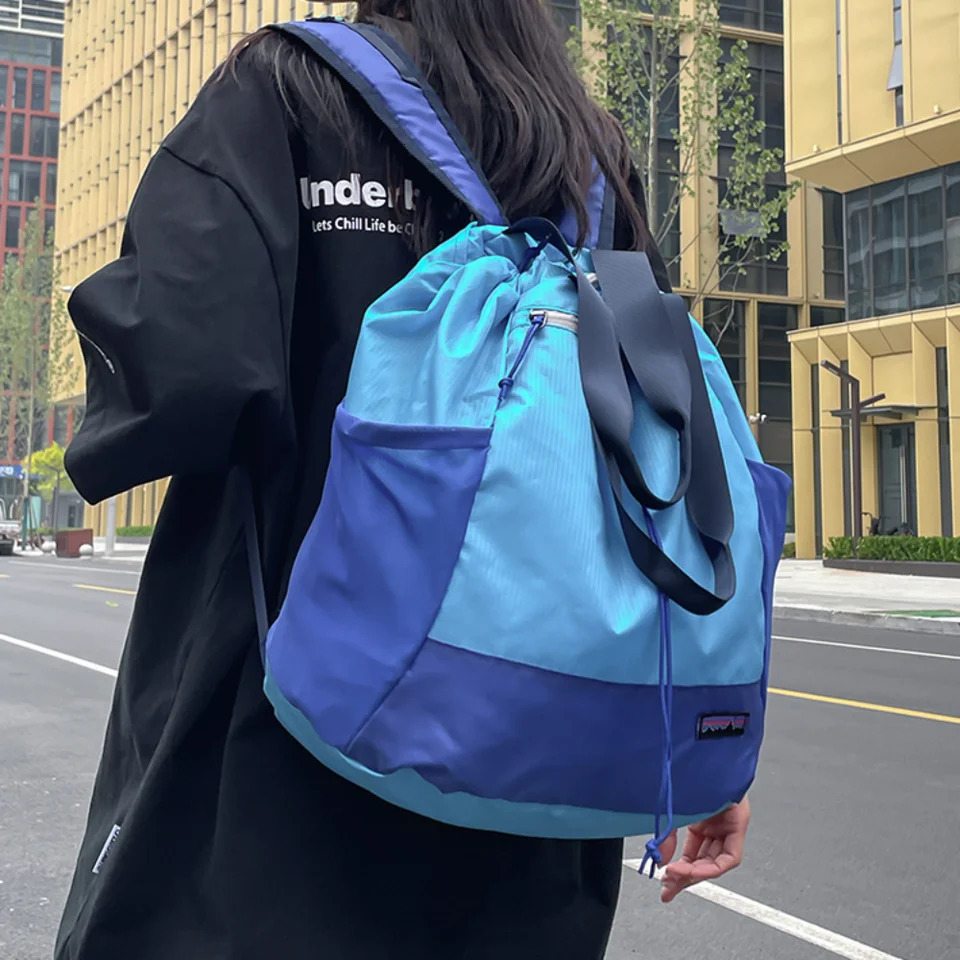 Contrasting Color Backpack for Outdoor Travel Waterproof Lightweight Backpack Daily Versatile Backpack Fashion Bag 250427