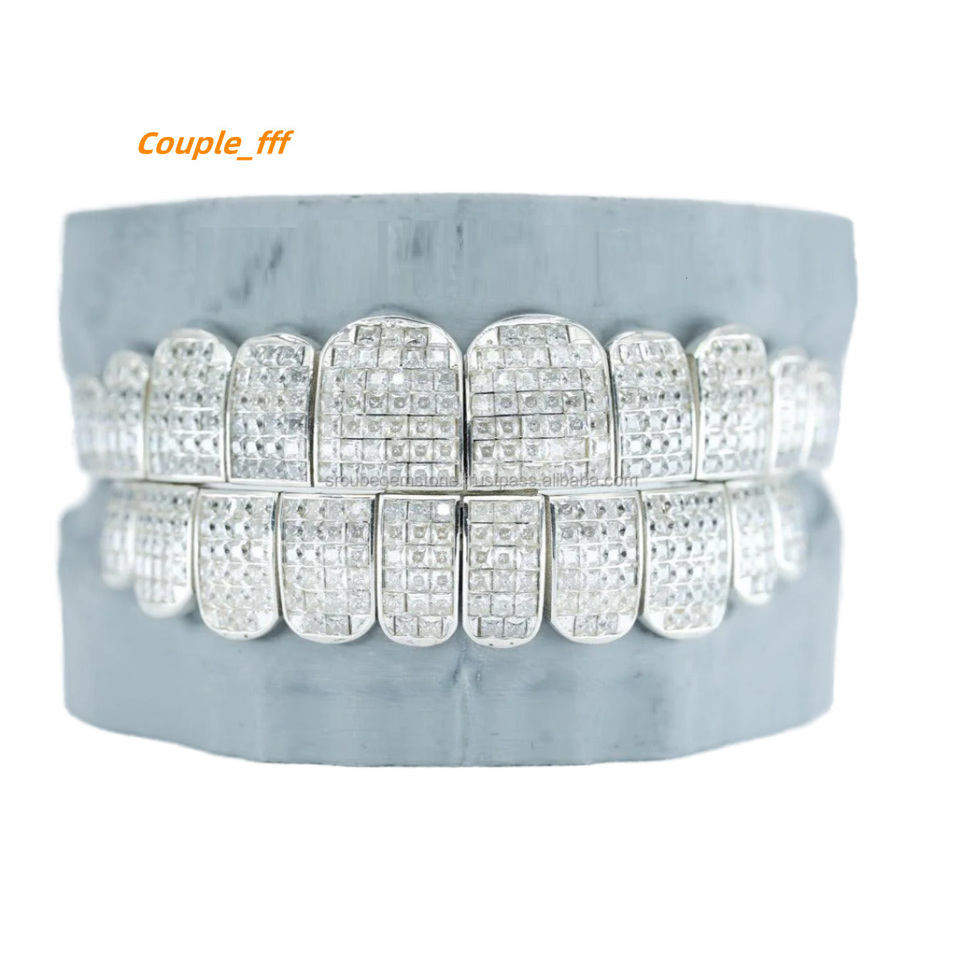 Custom Made 925 Sterling Silver Dental Grills DVVS Moissanite Teeth Grillz Hiphop Diamond Teeth with Certificate