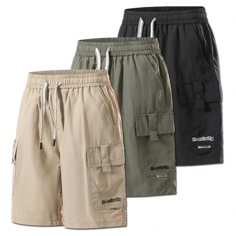 Mens Summer Casual Trouser Original Cargo Shorts Bagged Bermuda Multi Pocket Tactical 250425