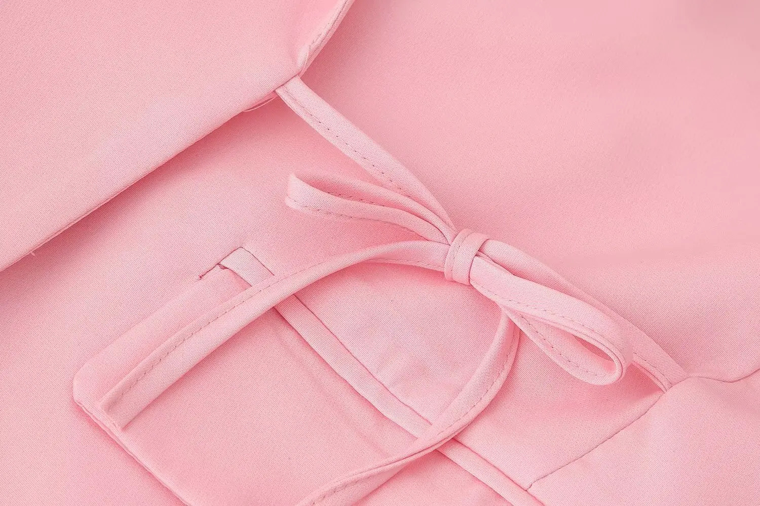 Spring twopiece pants set for office ladies elegant jacketwide leg solid pink lace straight shoulder fashionable womens jacket 250530