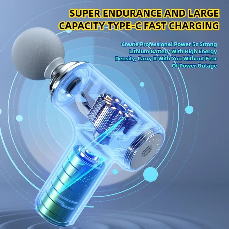 Smart Fascia Gun | Vibration Massage Gun for Muscle Relaxation Pain Relief | Deep Tissue Massager Neck Body Muscle Massager 250424