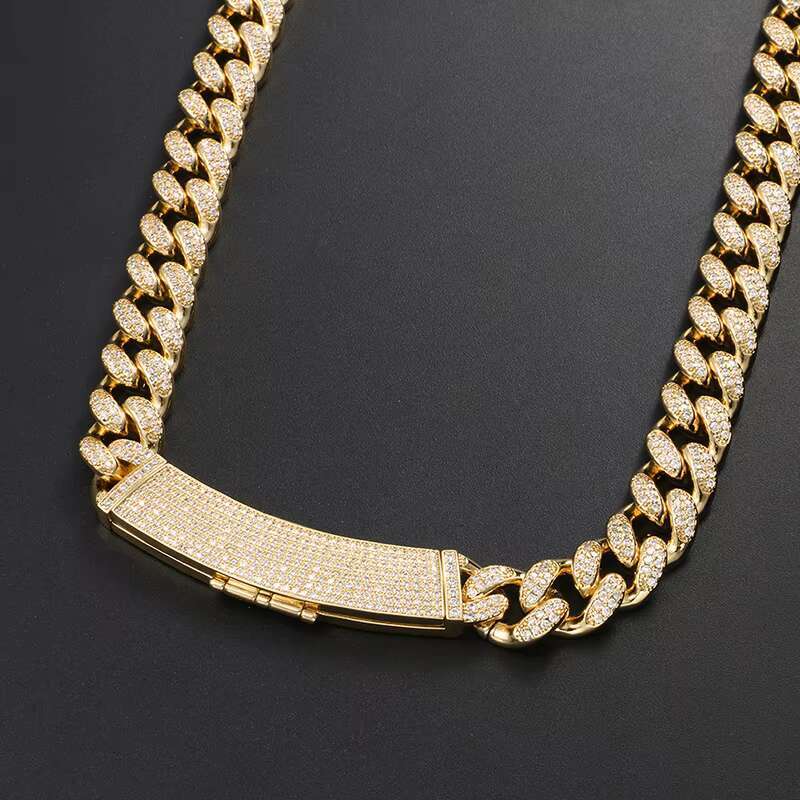 Factory Directly Jewelry Iced Men Fashion 10mm CZ Cuban Chain Hip Hop Jewelry Bling Necklace Hiphop Cuban Link Chain