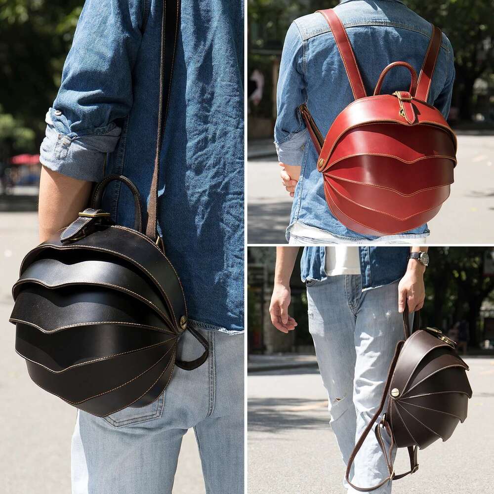 WESTAL Crazy Horse Leather For Woman Round Mini Schoolbag Backpack Purse Antitheft Rucksack Ladies Designer Backpacks