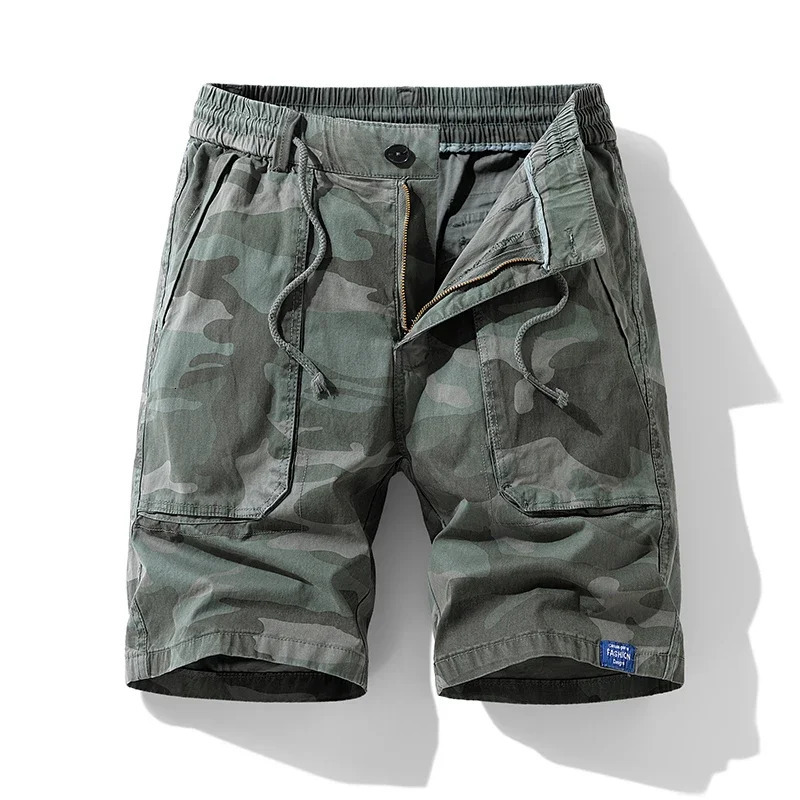 Summer mens cotton cargo camouflage shorts clothing casual breeze Bermuda beach jogging direct LZLLTT 250425