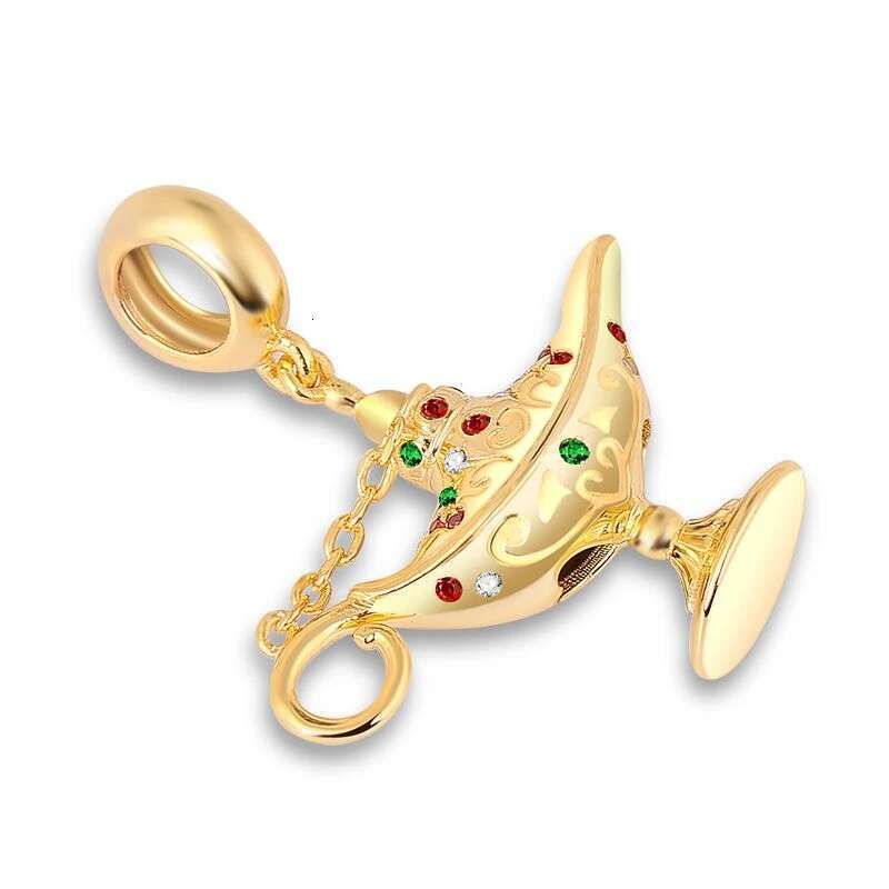 Miniso Aladdin Series Charms Sier Original Fit Bracelet Aladdin's Magic Lamp Beads Charm For Women Jewelry Gift