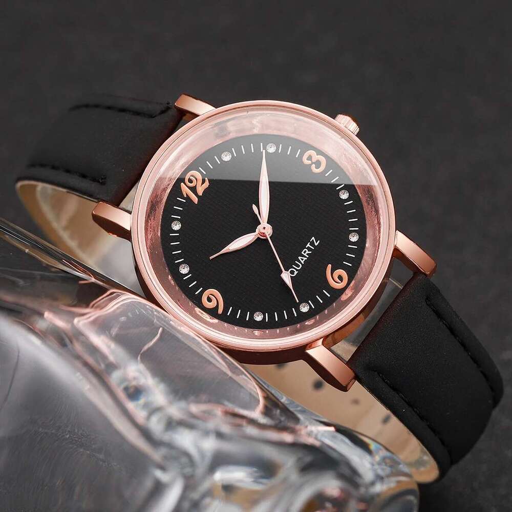 Fashion Arabic Dial Women's Watch Casual Leather Band Analog Quartz Watches
