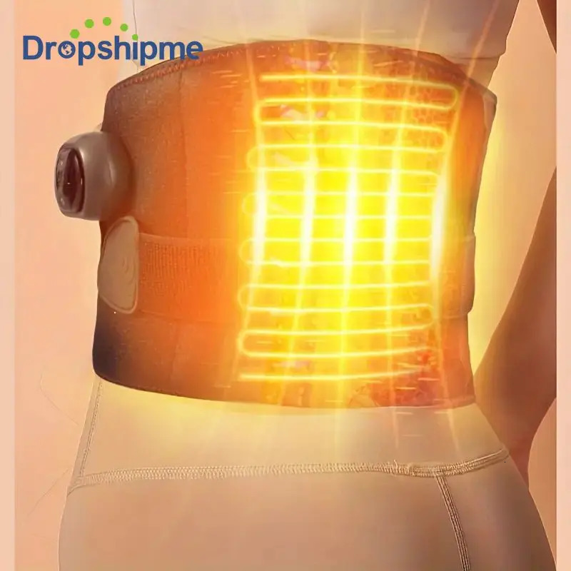 1 Pc Waist Massager Electric Lumbar Heating Belt Multi-gear Adjustment Portable Heat Massage Waist Brace Waist Support Belt 250424